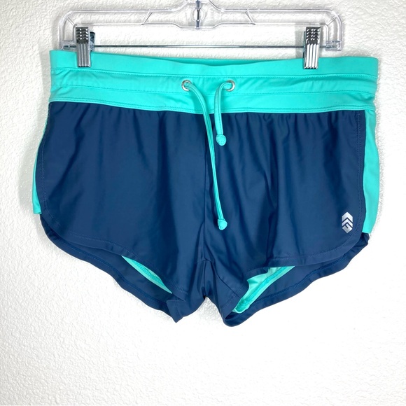 Free Country Women's Swimming Shorts Large Blue Sun Protection Blue Summer - Picture 2 of 12